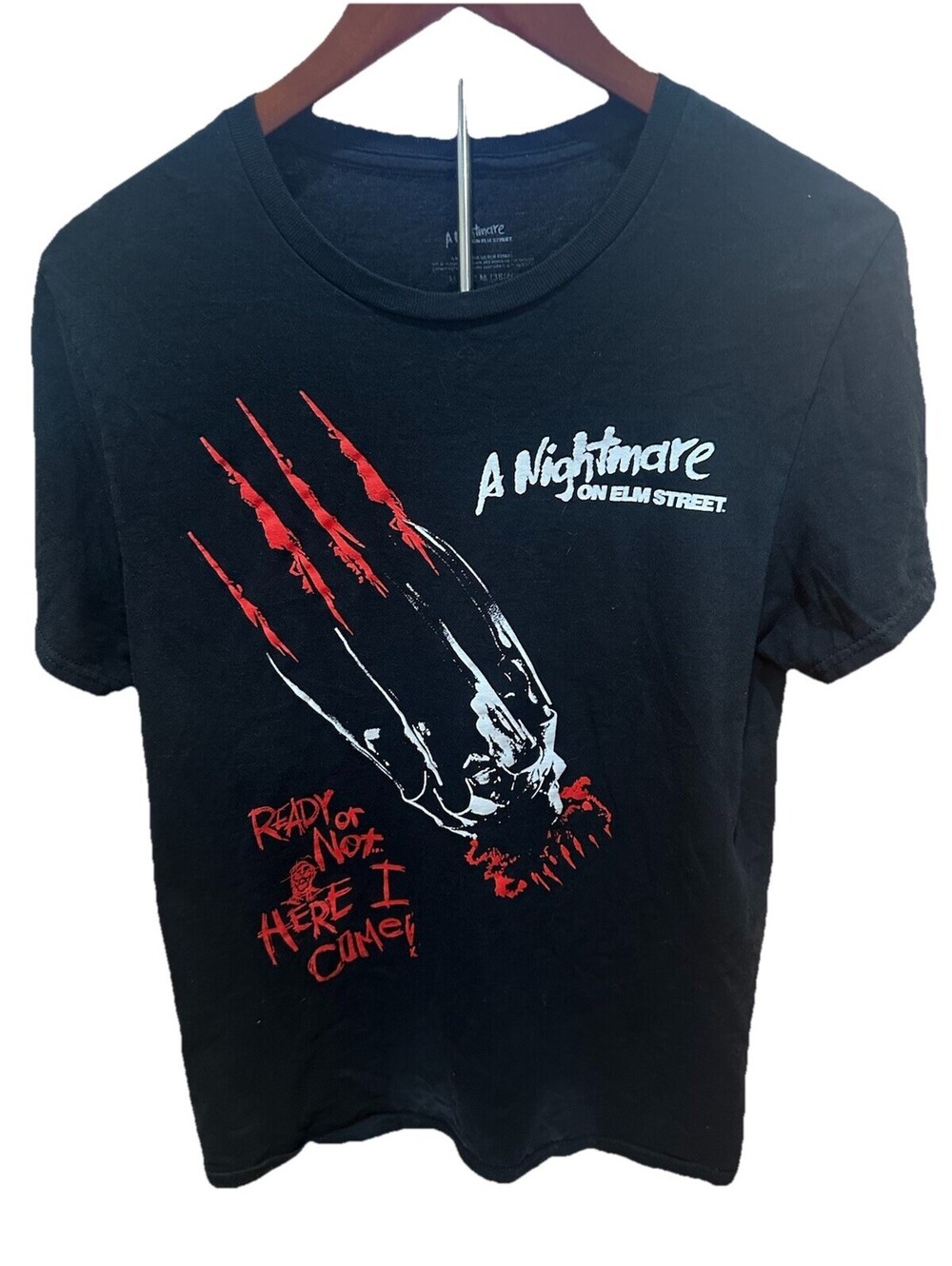 A Nightmare On Elm Street Freddy Krueger Horror Movie Graphic T Shirt Medium